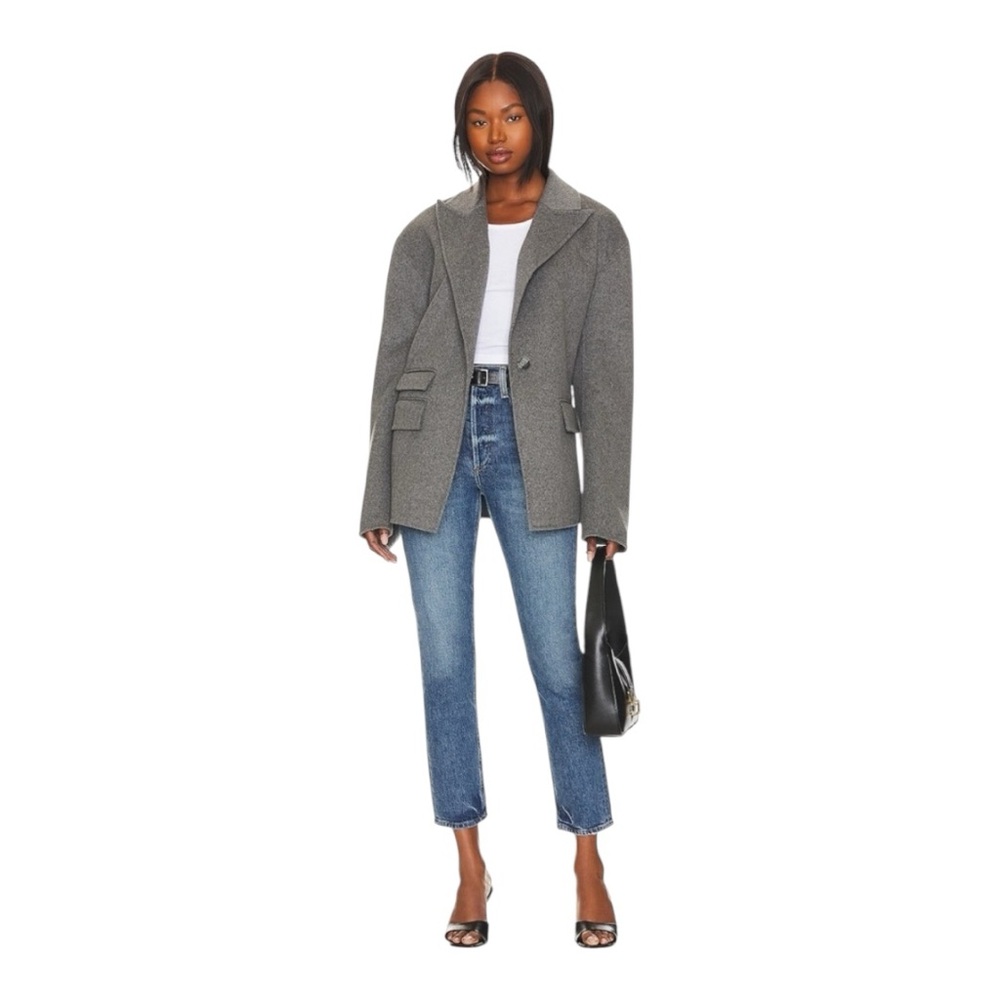 NWT Agolde Riley Long High Rise Straight Jeans in Moor Size 23